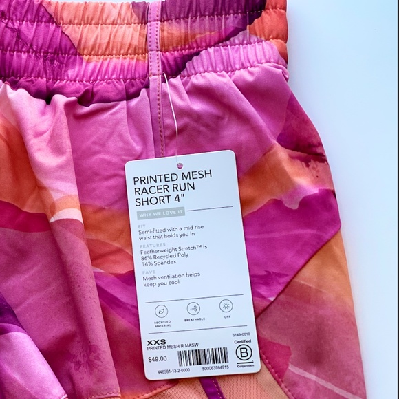 ATHLETA PRINTED MESH RACER RUN SHORT - Picture 12 of 12